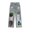 Vintage Wash Distressed Denim Jeans