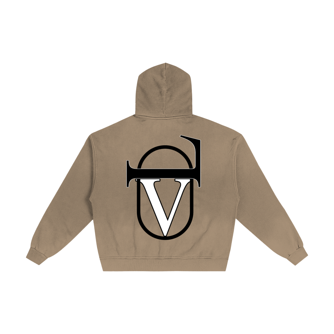Hand-Frayed Sunfade Zip Hoodie