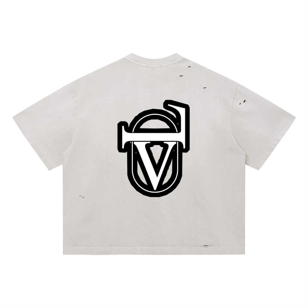 Vintage Washed Distressed Boxy Oversized T-Shirt