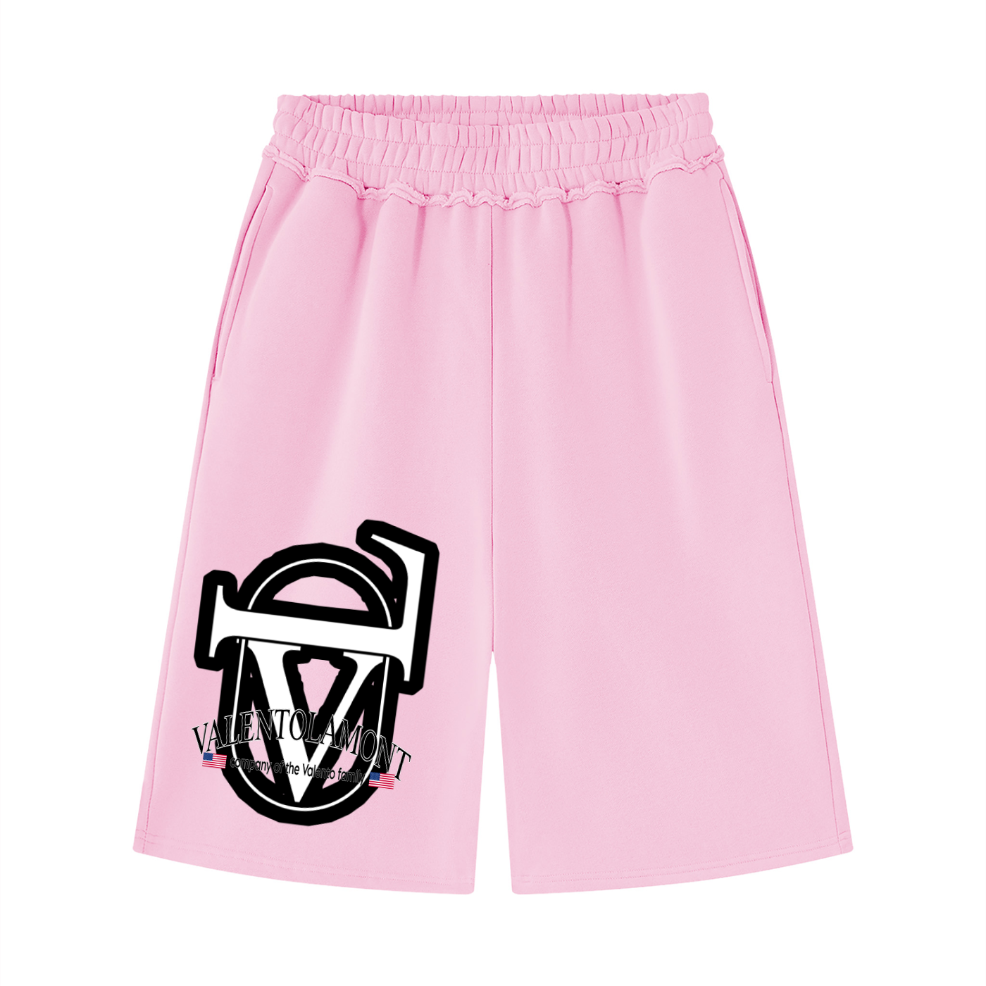 V Raw Edge Fleece Shorts