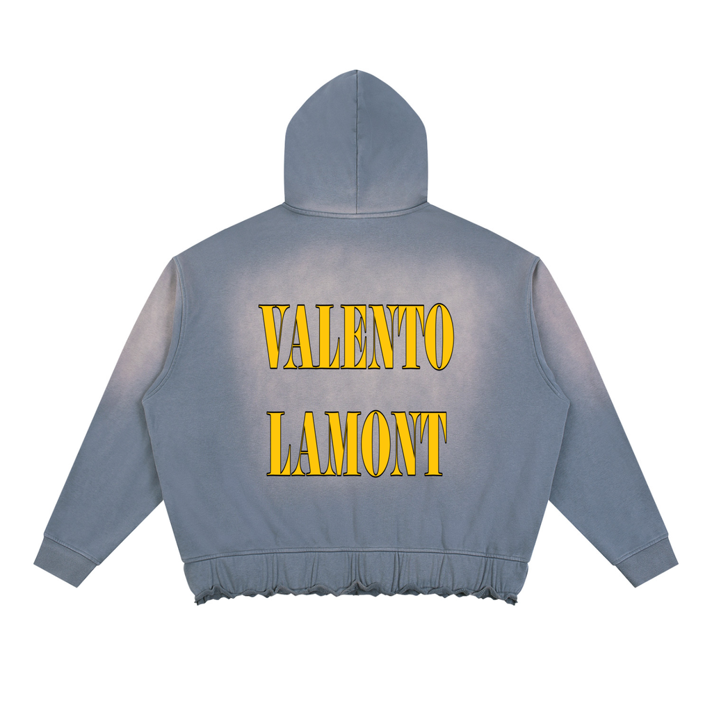 Unisex Sunfade Ripped Boxy Hoodie