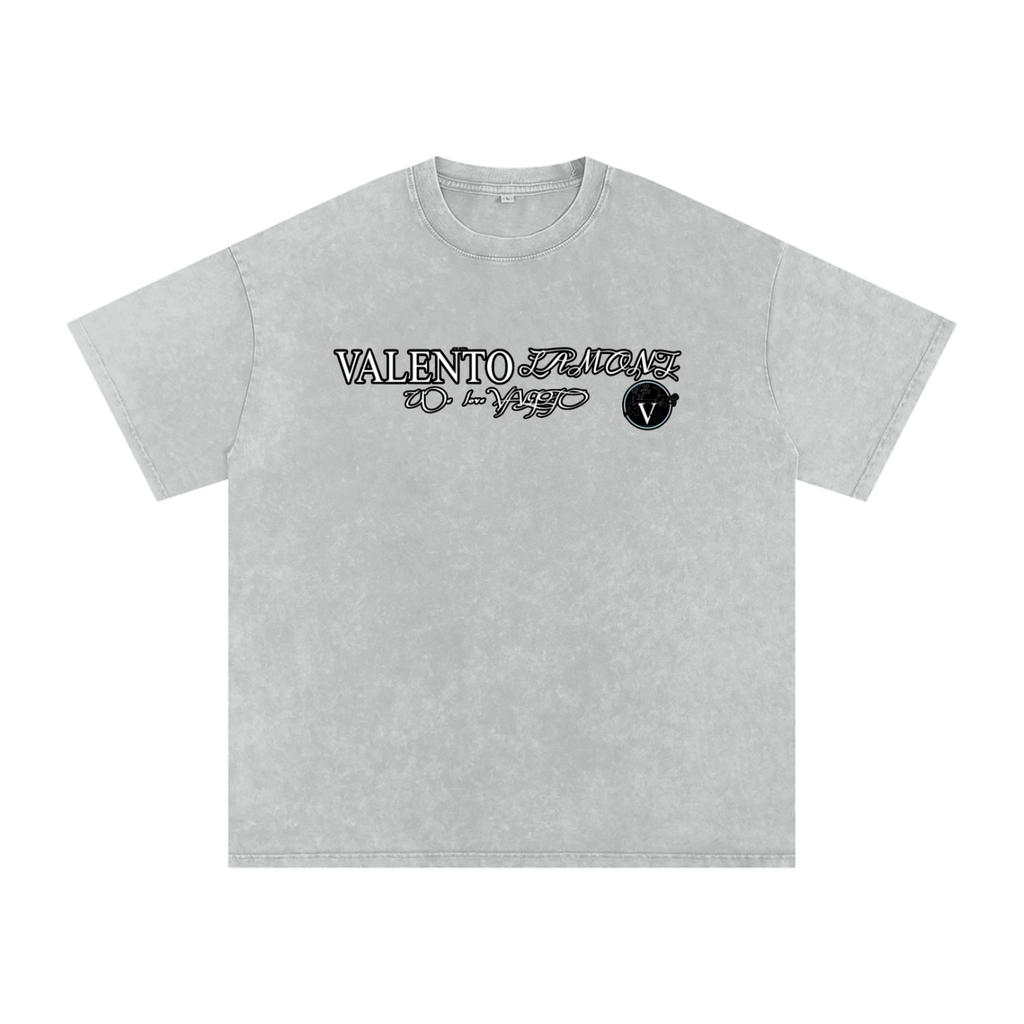 Snow Washed Oversized Cotton T-Shirt