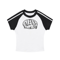 Contrast Stripes Bodycon Raglan  Sleeve T-Shirt
