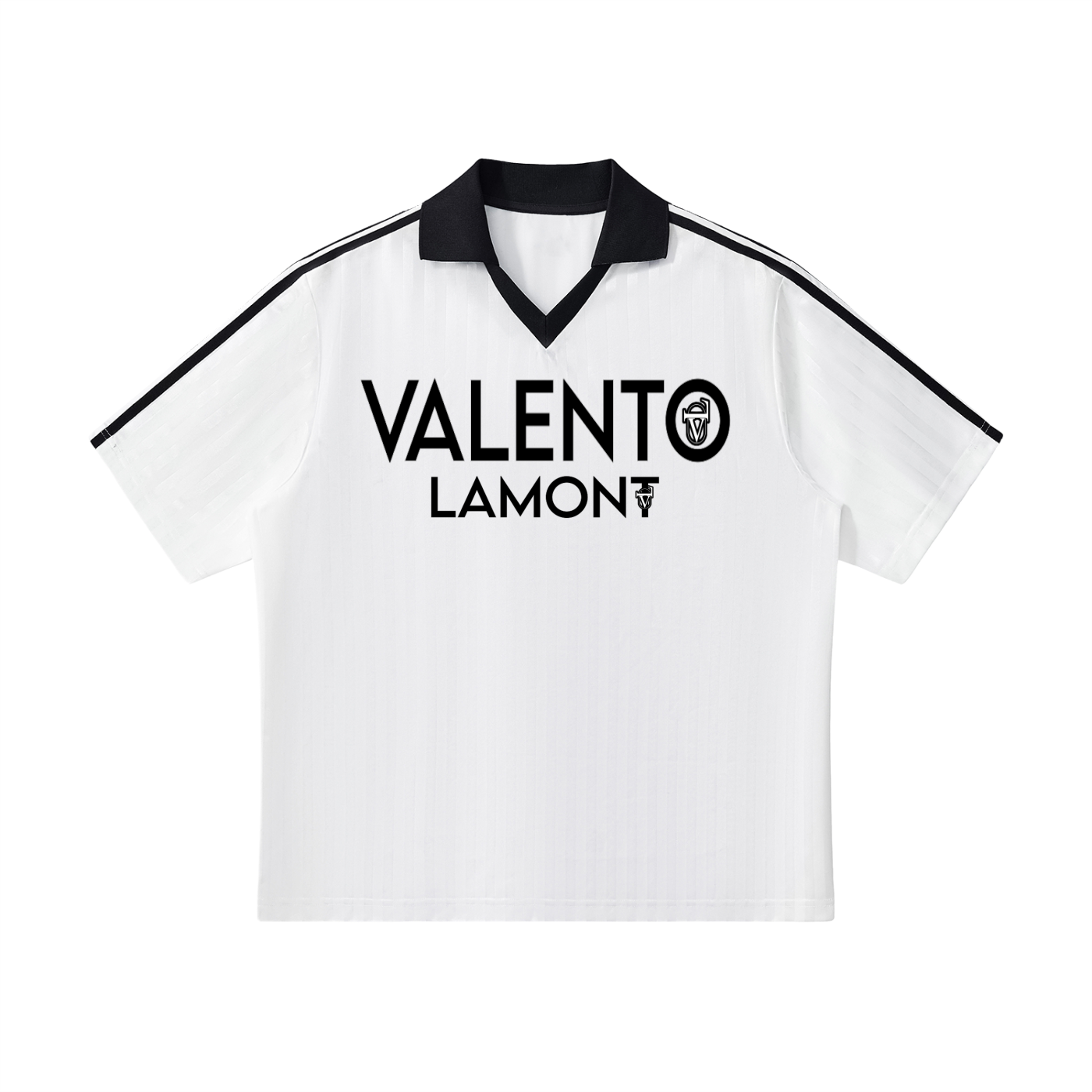 Contrast Collar Striped Soccer Jersey