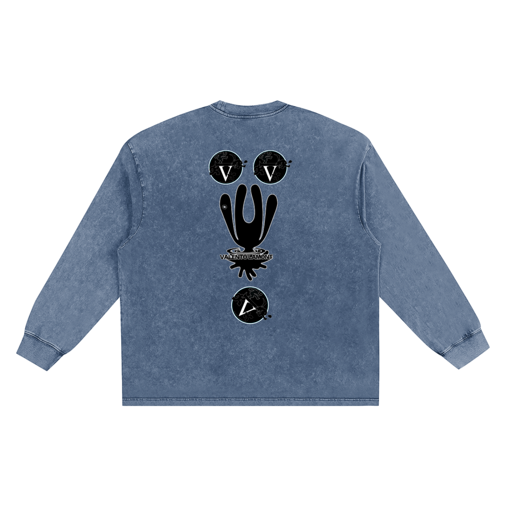 Snow Washed Oversize Long Sleeve T-shirt