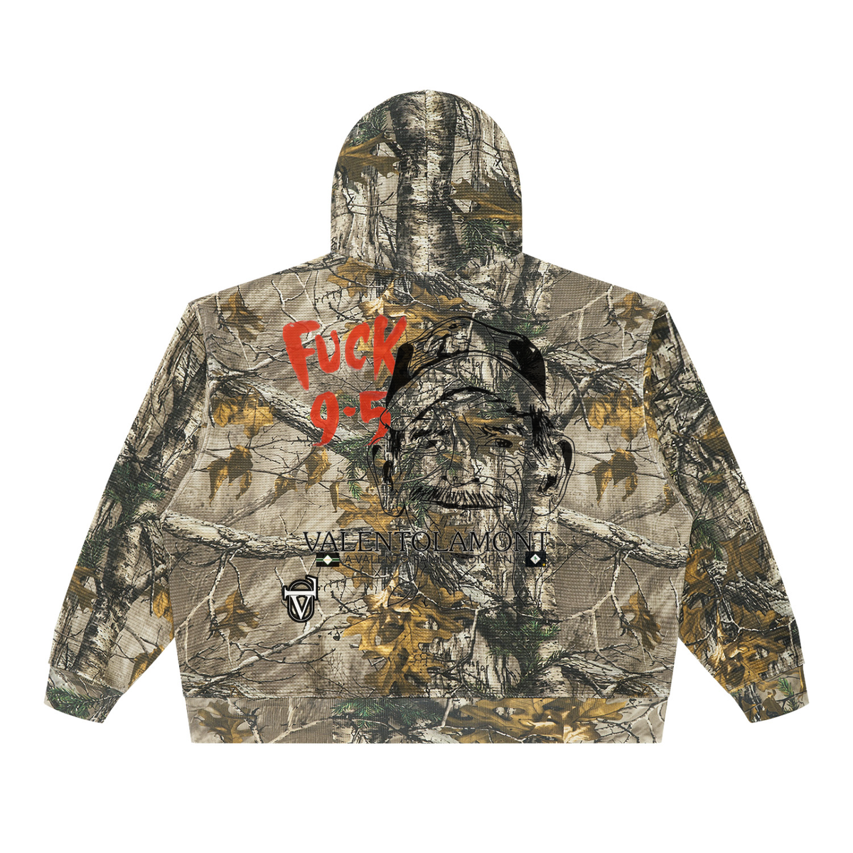 Unisex Waffle Tree Camo Boxy Hoodie