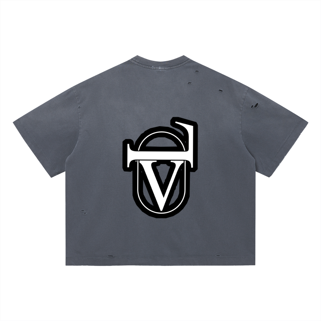 Vintage Washed Distressed Boxy Oversized T-Shirt