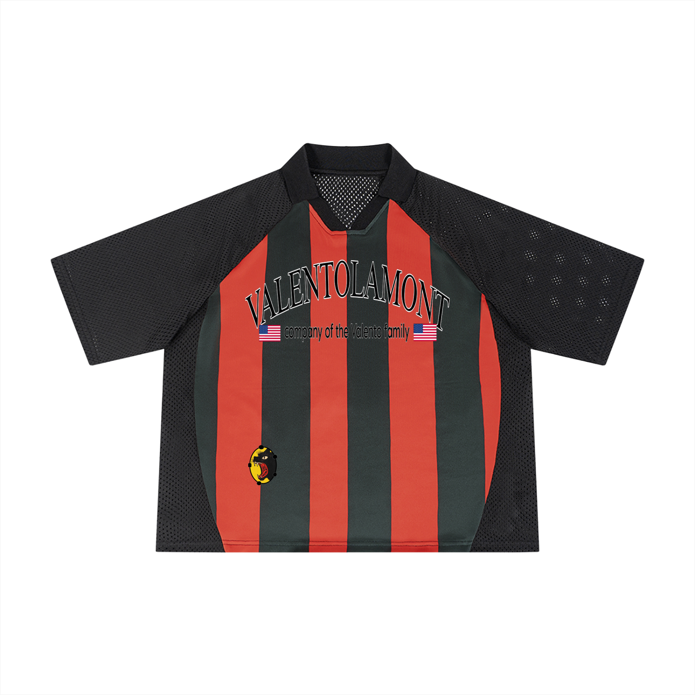 Unisex Striped Mesh Boxy Soccer Jersey