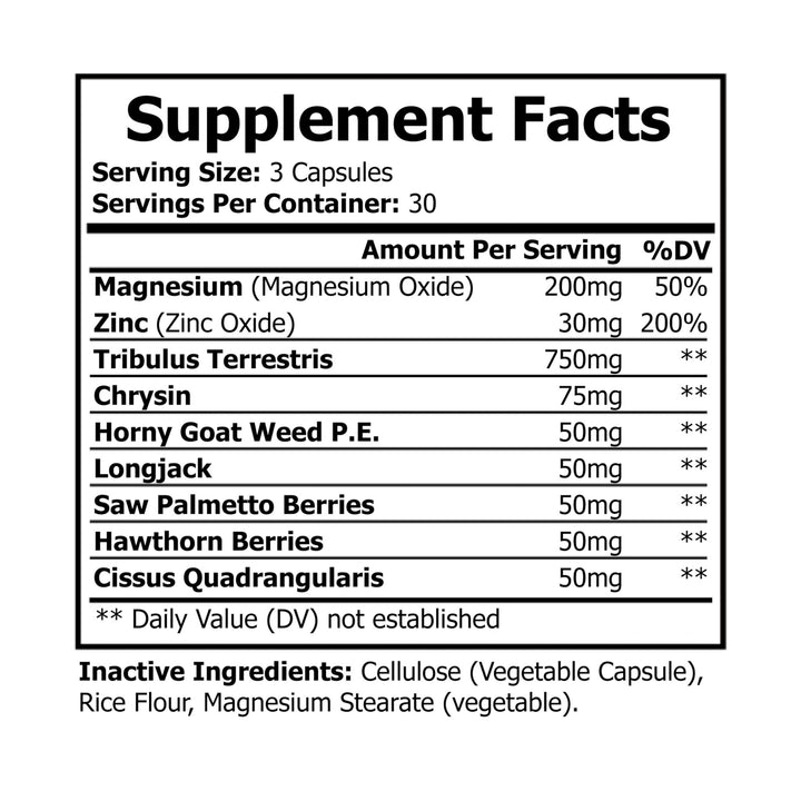 Magnesium Zinc Supplement (90 Capsules)