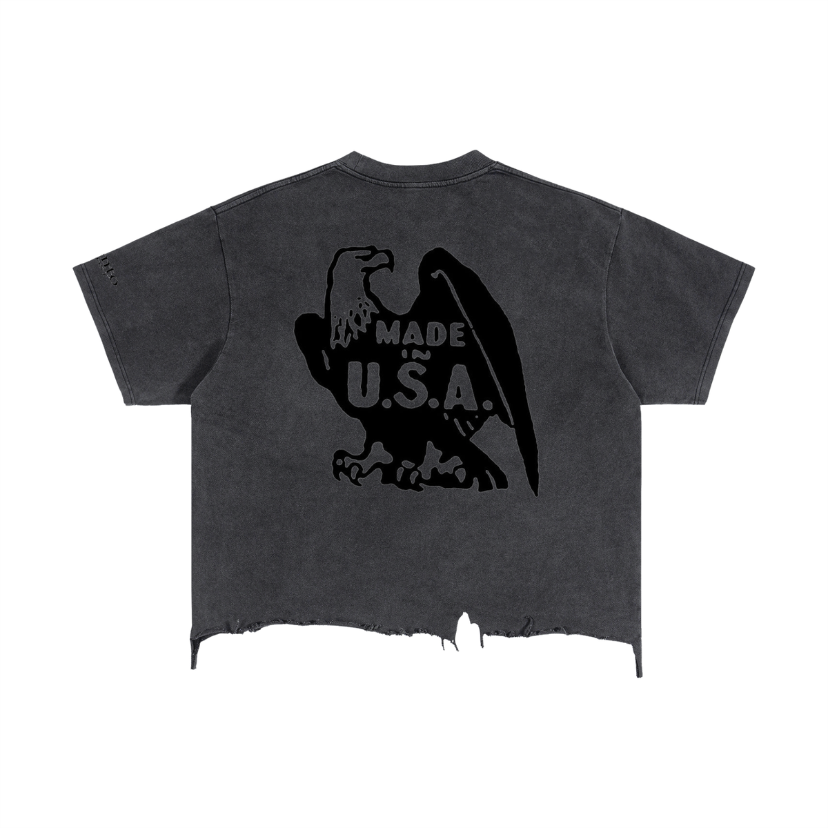 Vintage Wash Boxy Distressed Hem T-Shirt