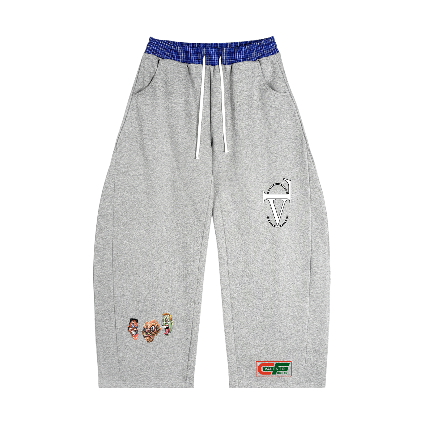 Plaid Waistband Barrel Sweatpants
