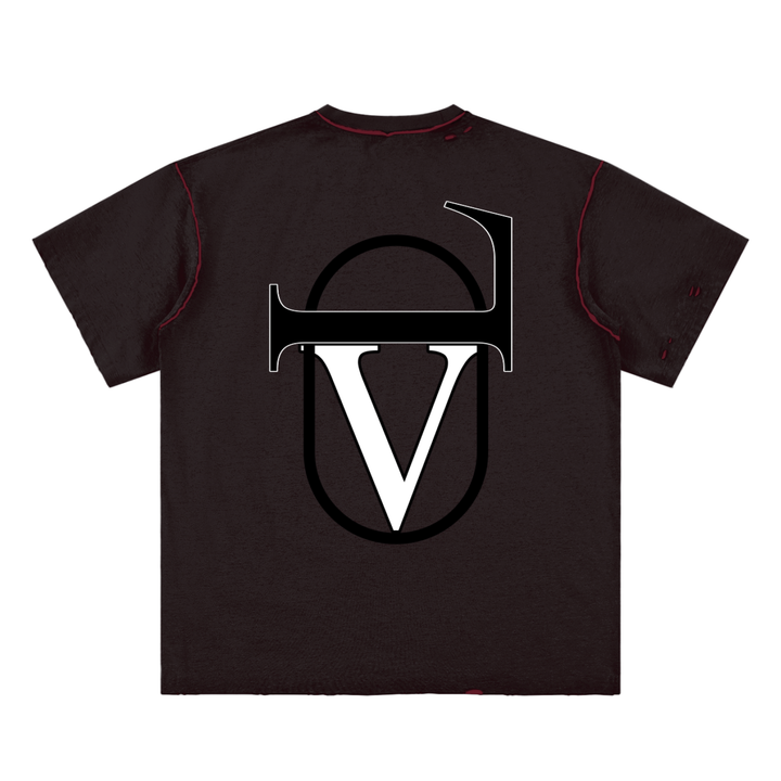 Hand-frayed Reversible T-shirt