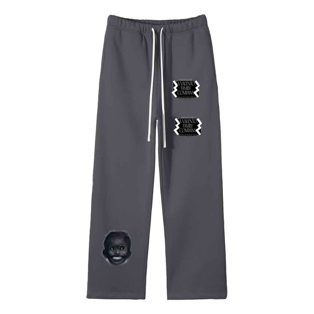 Unisex Solid Color Fleece Straight Leg Pants