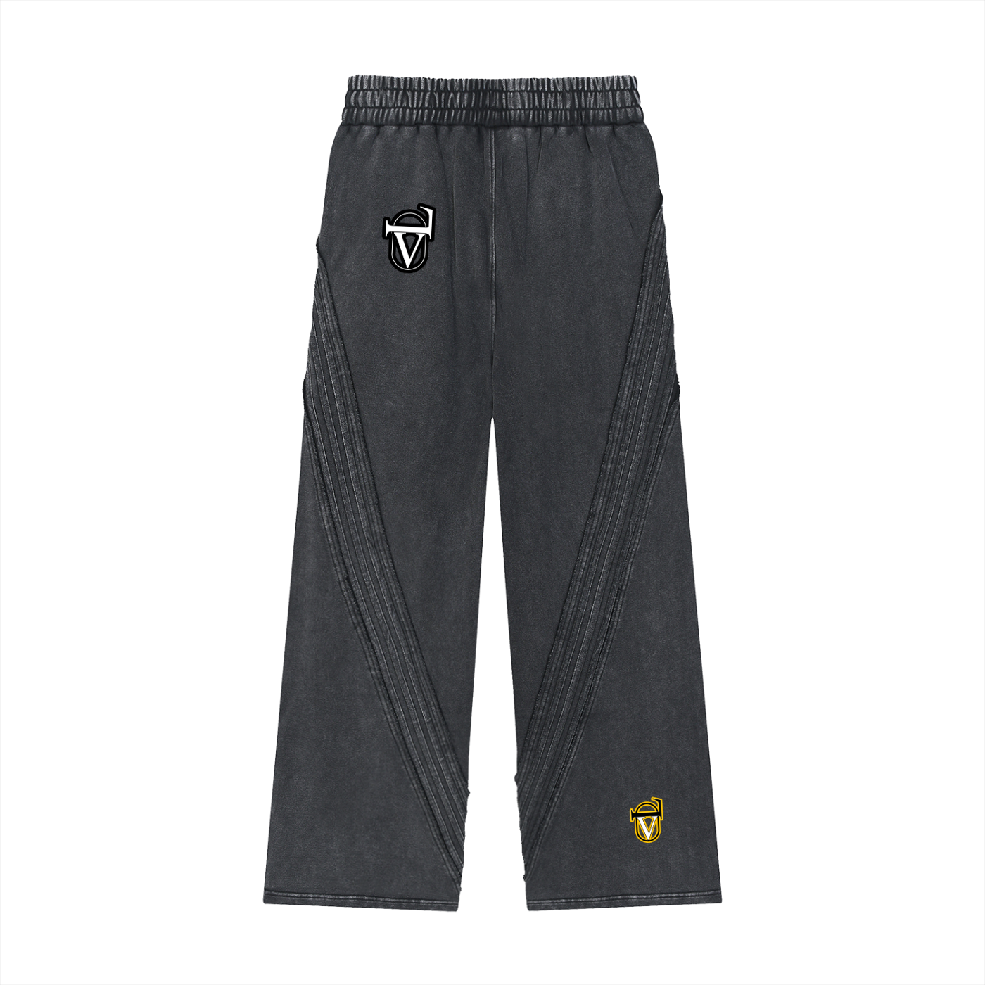 Snow Washed Tape Raw Edge Sweatpants