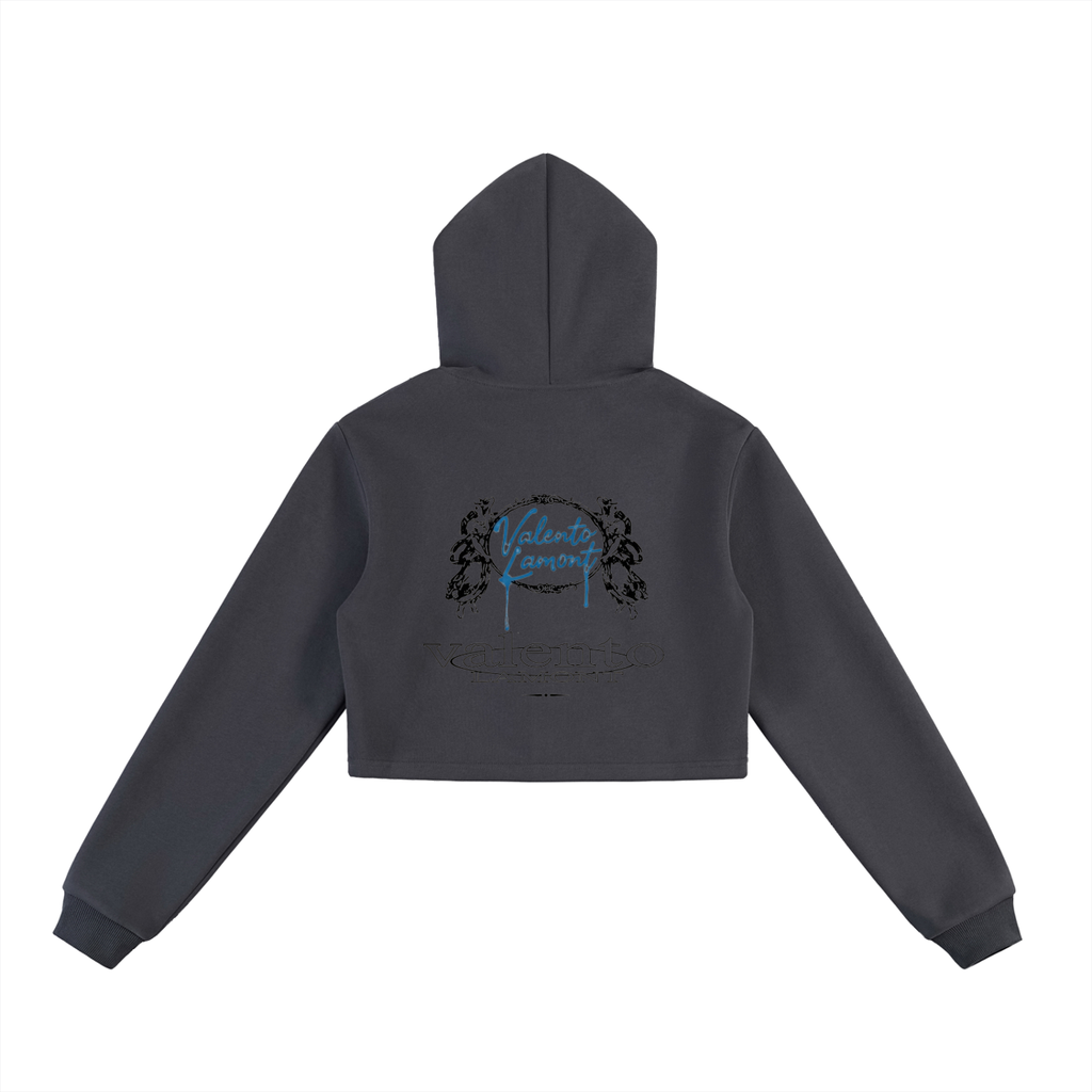 Essential Cropped Zip-Up Hoodie