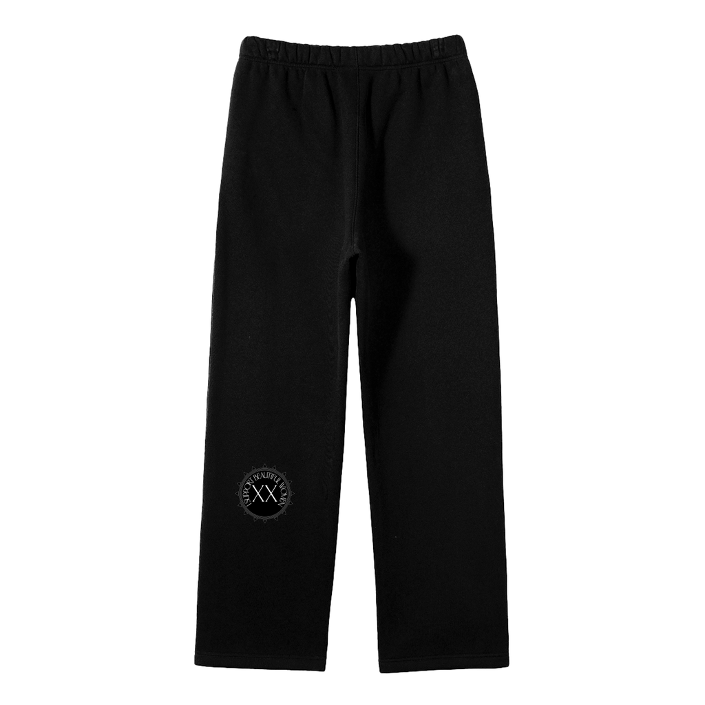Unisex Solid Color Fleece Straight Leg Pants