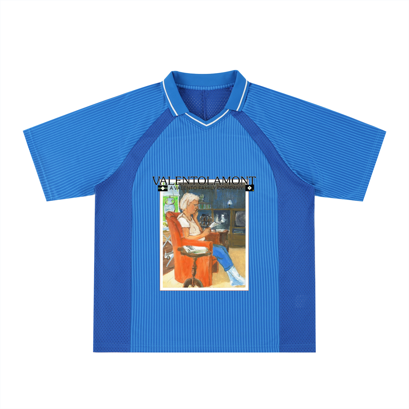 Striped V-Neck Soccer Jersey