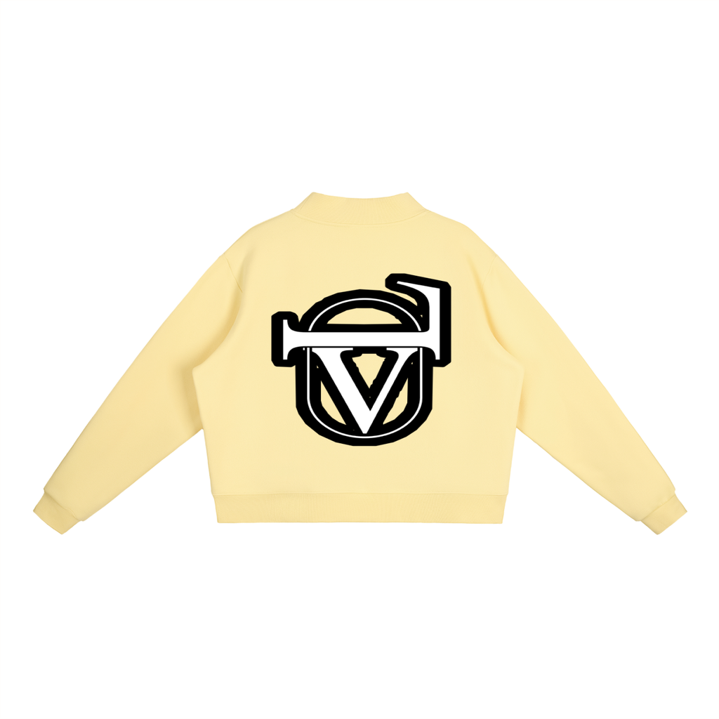 Essential Fleece Mock-Neck Crew Sweatshirt