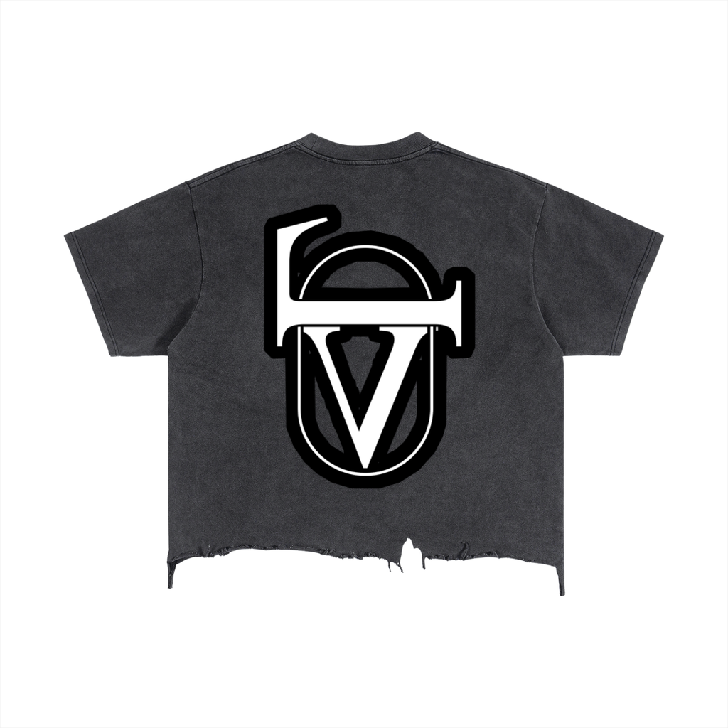Vintage Wash Boxy Distressed Hem T-Shirt