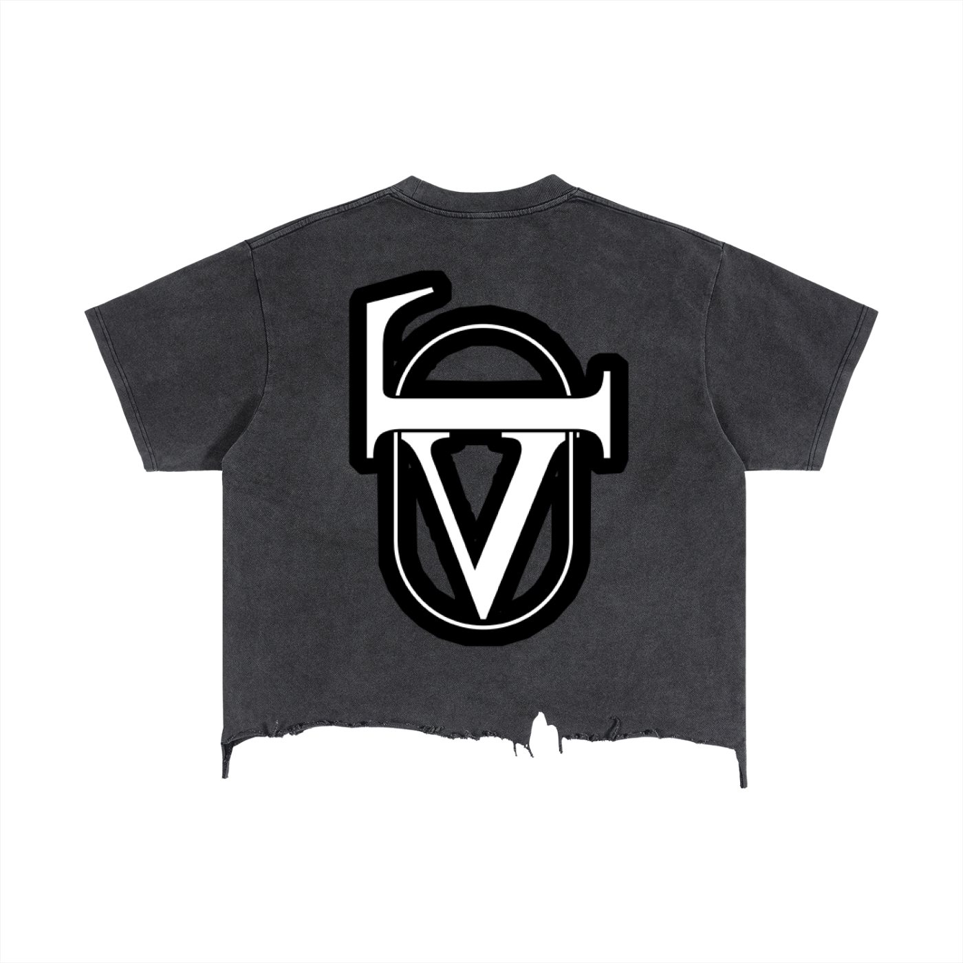 Vintage Wash Boxy Distressed Hem T-Shirt