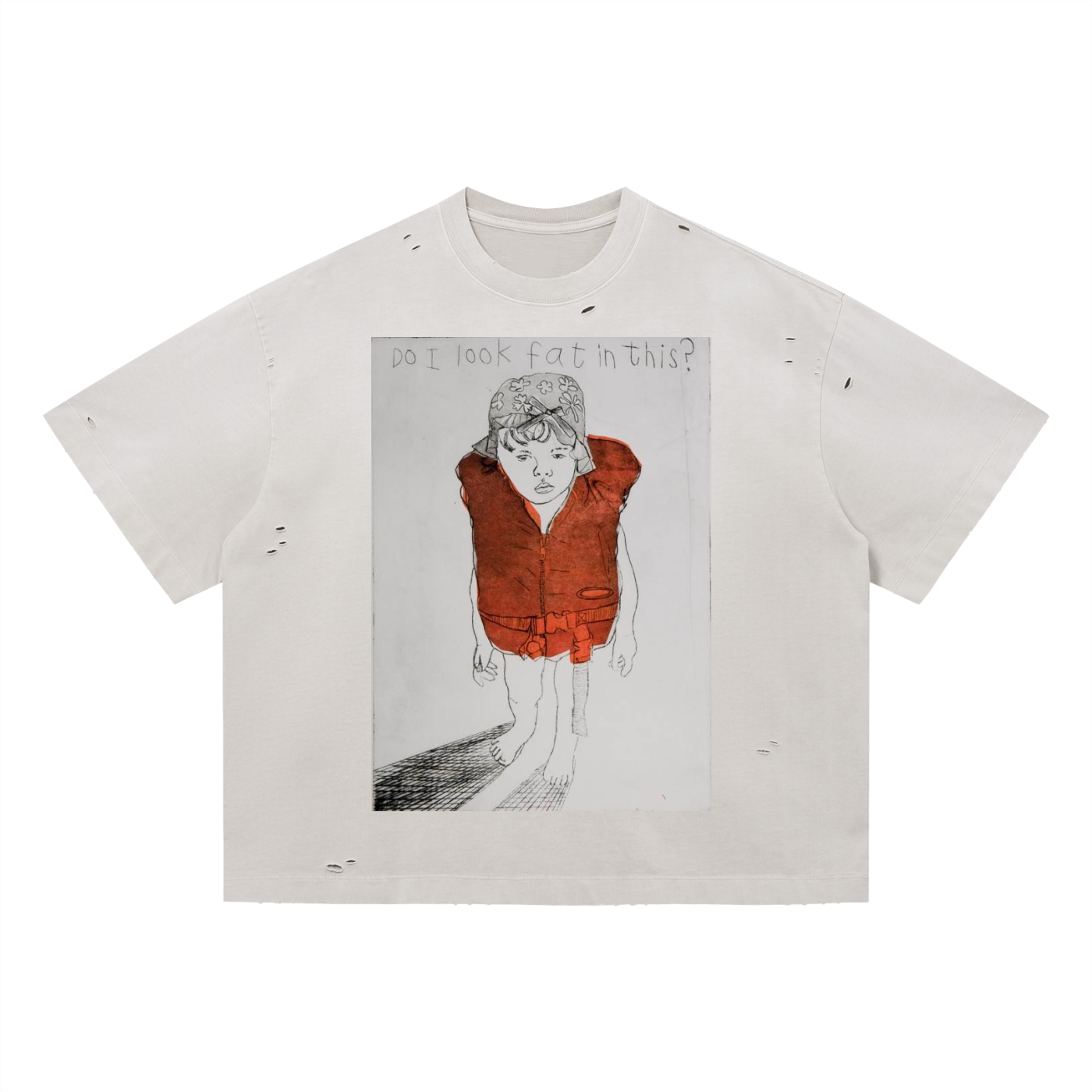 Vintage Washed Distressed Boxy Oversized T-Shirt
