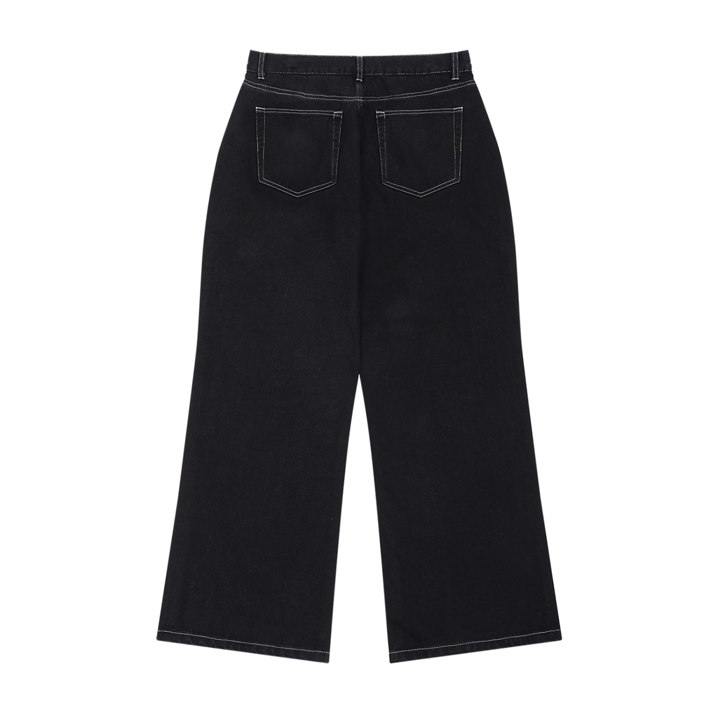 Men's Straight Leg Raw Denim Jeans