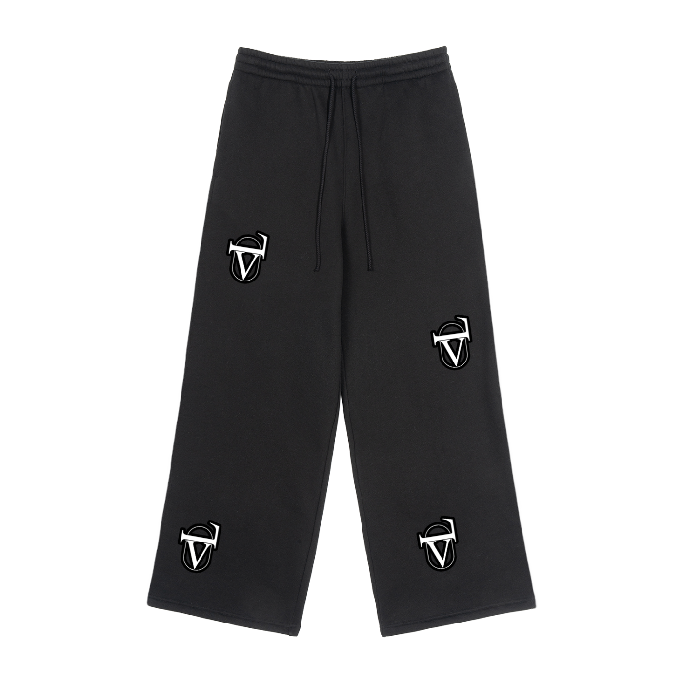 Fleece Drawstring Straight-Leg Sweatpants