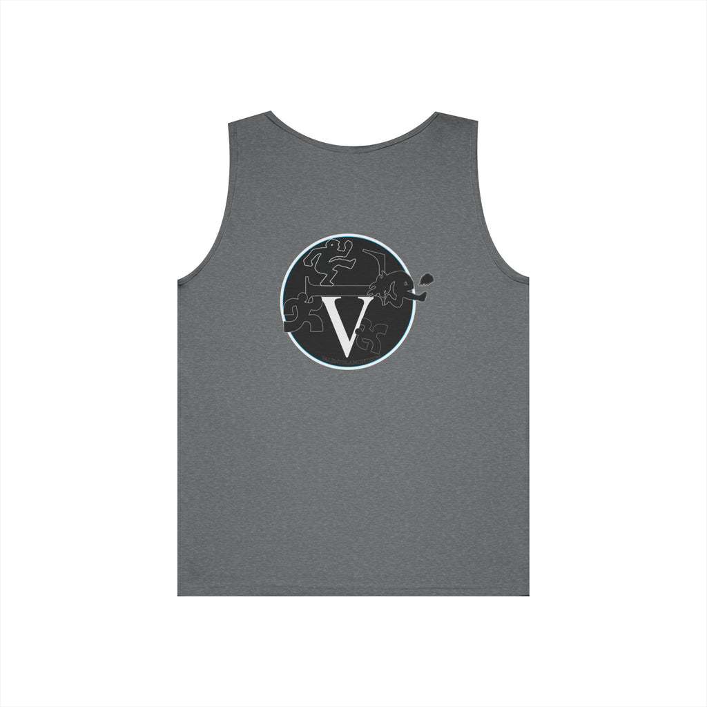 Unisex Heavy Cotton Tank Top with Minimalist Design, Casual Summer Wear, Everyday Essential, Gym Workout, Layering Piece