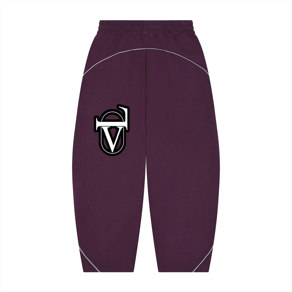 V Piping Fleece Barrel Leg Sweatpants
