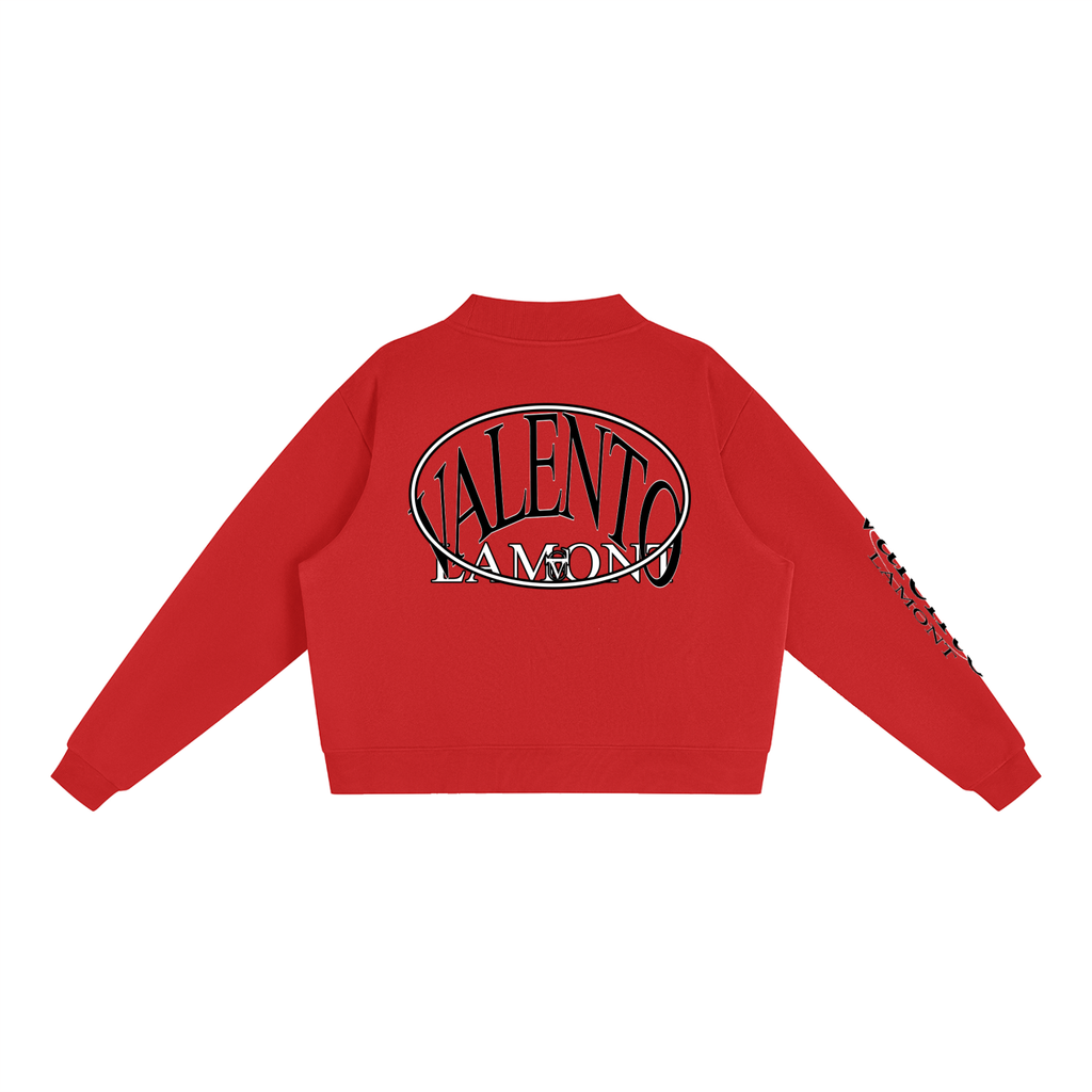 Essential Fleece Mock-Neck Crew Sweatshirt