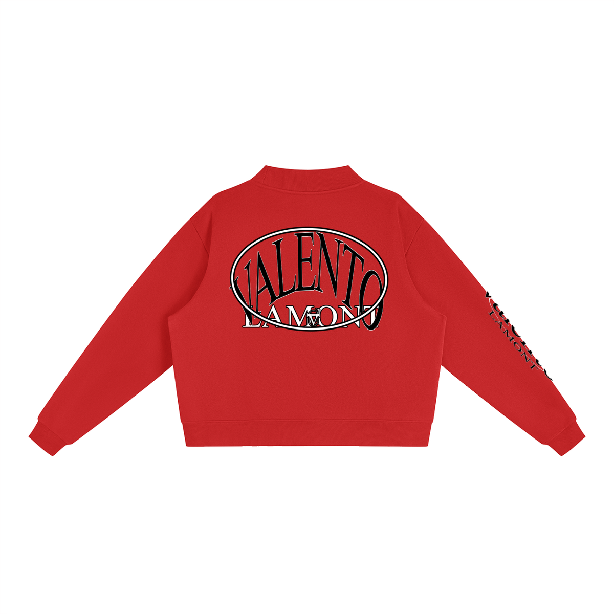 Essential Fleece Mock-Neck Crew Sweatshirt