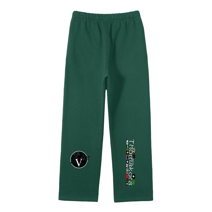 Streetwear Unisex Solid Color Fleece Straight Leg Pants