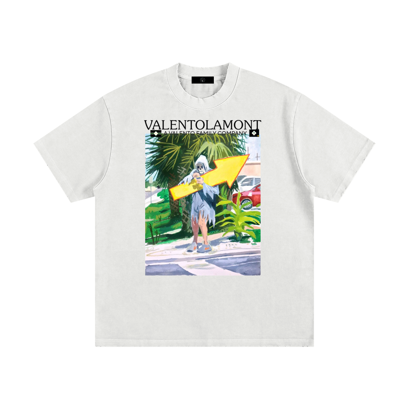 Heavyweight Vintage Washed Frayed T-Shirt