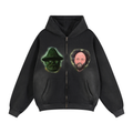 Sunfade Two-way Zipper Boxy Fleece Hoodie