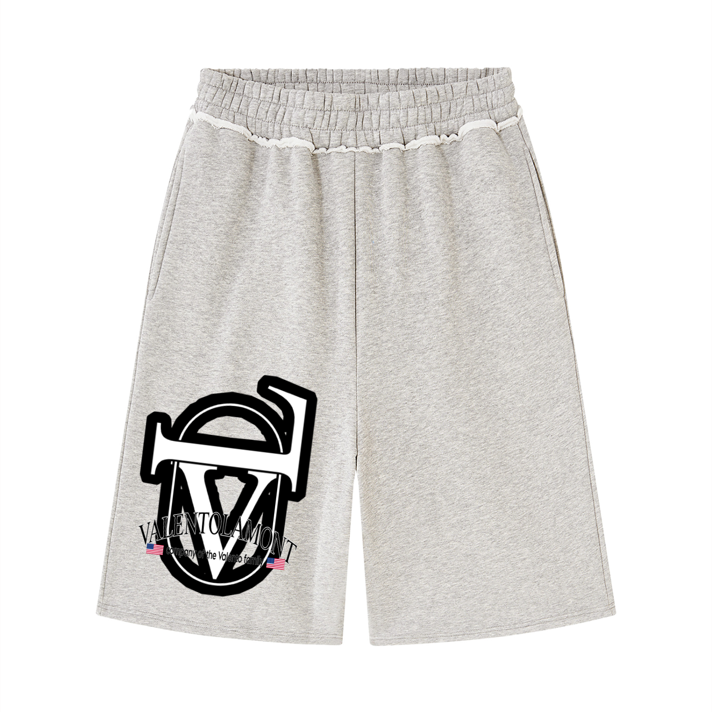 V Raw Edge Fleece Shorts
