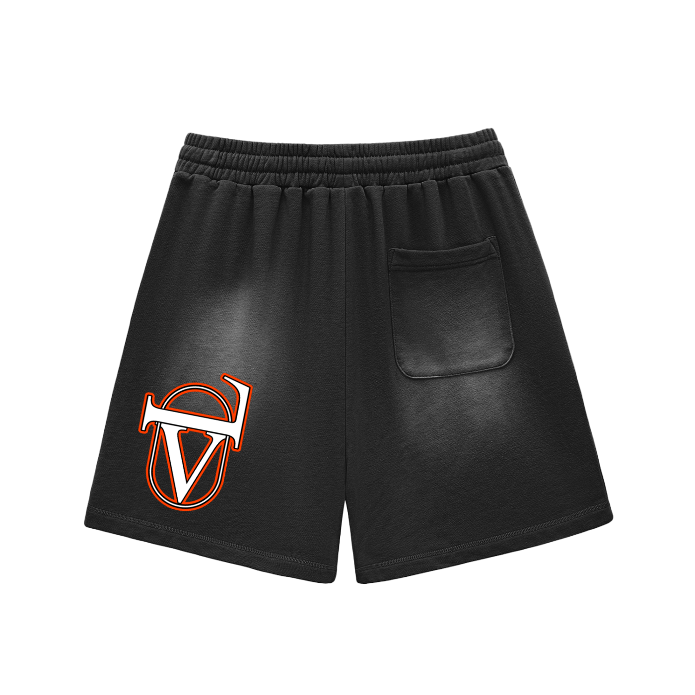 Sun Fade Raw Edge Cotton Shorts