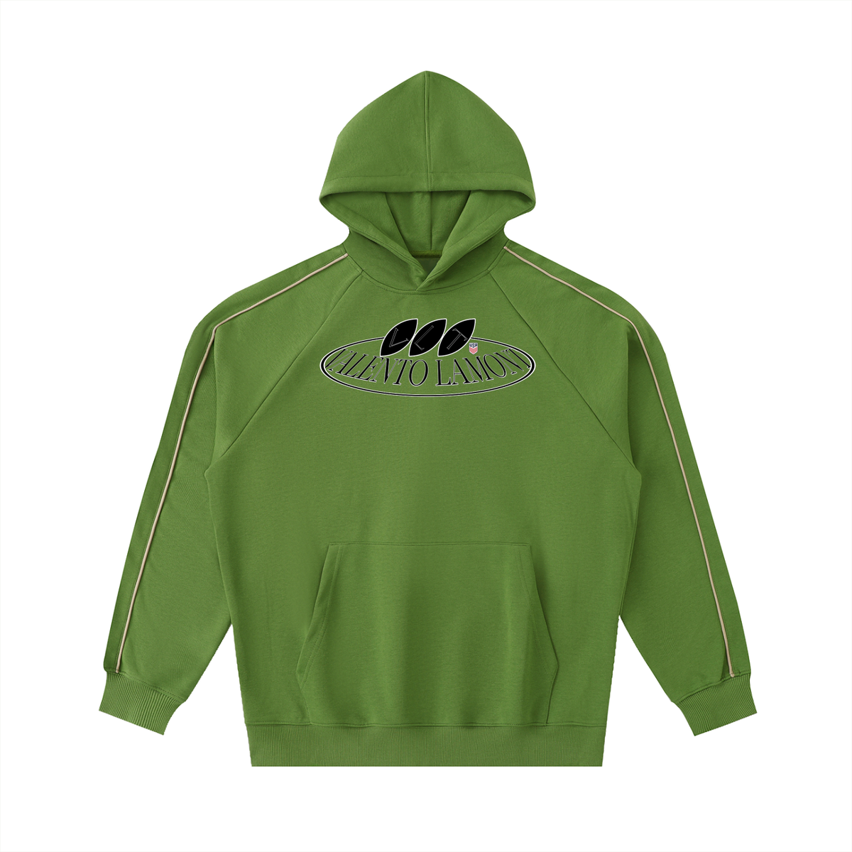 Contrast Piping Raglan Hoodie