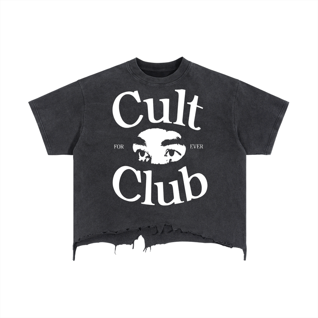 Vintage Wash Boxy Distressed Hem T-Shirt