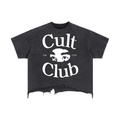 Vintage Wash Boxy Distressed Hem T-Shirt