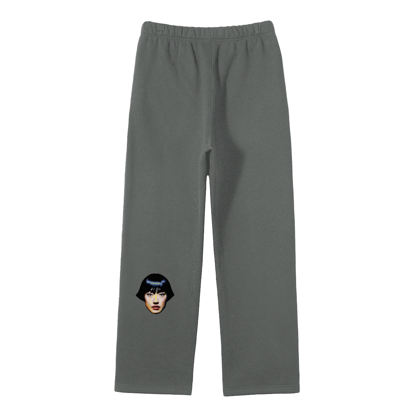 Unisex Solid Color Fleece Straight Leg Pants