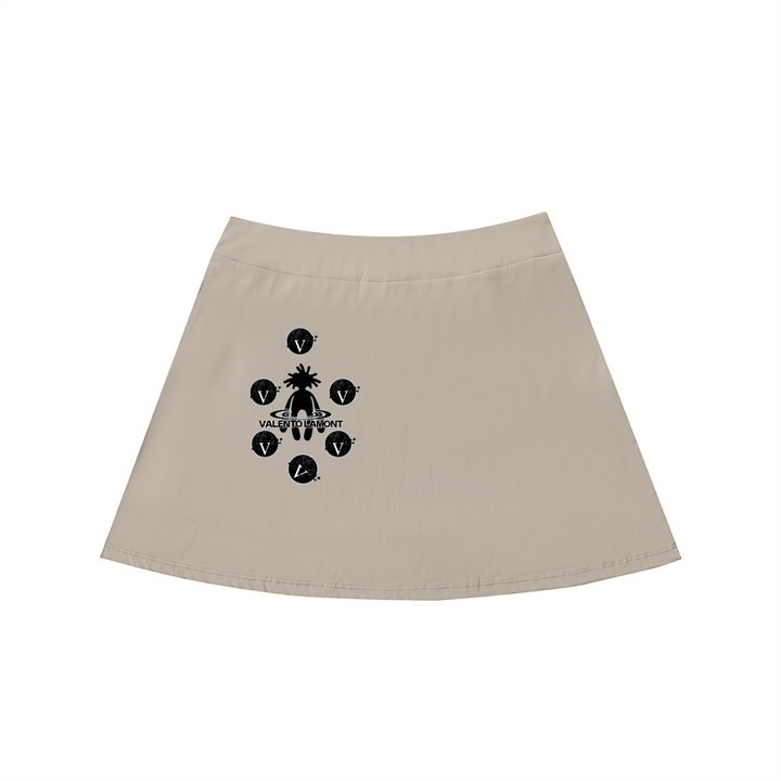 High-Waist Pocketed A-Line Skirt
