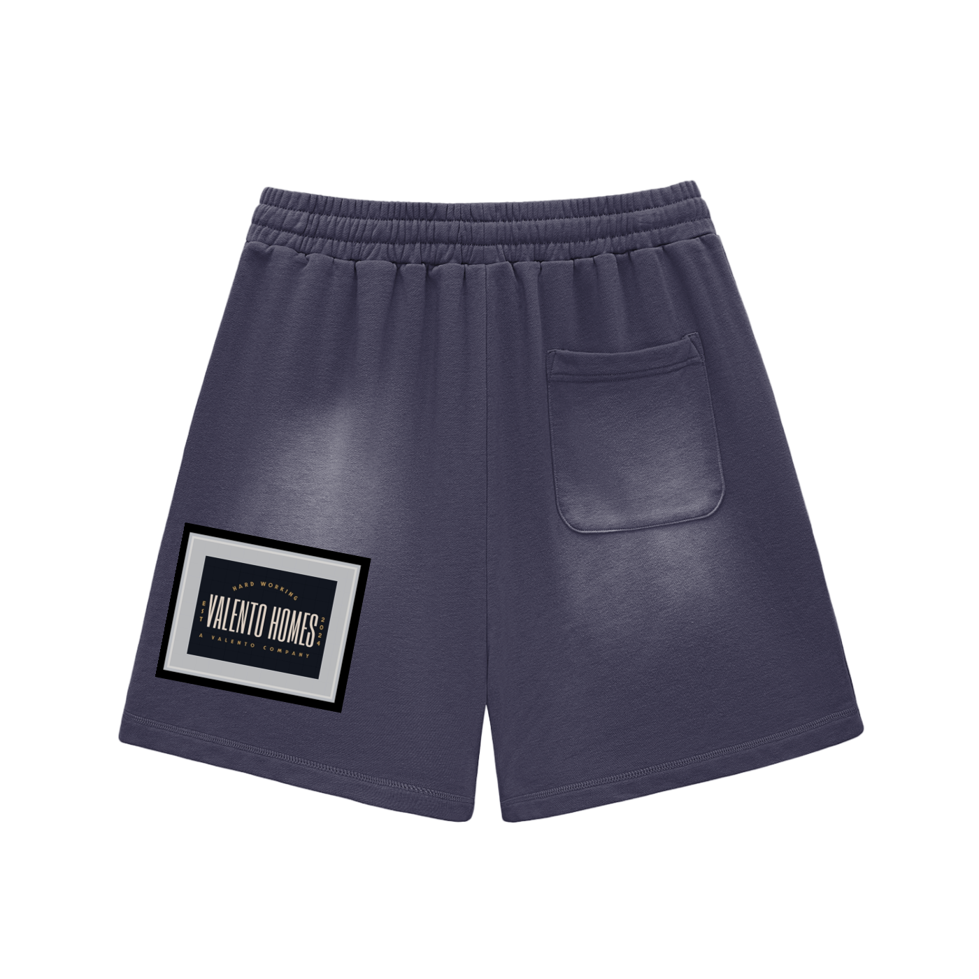 Sun Fade Raw Edge Cotton Shorts