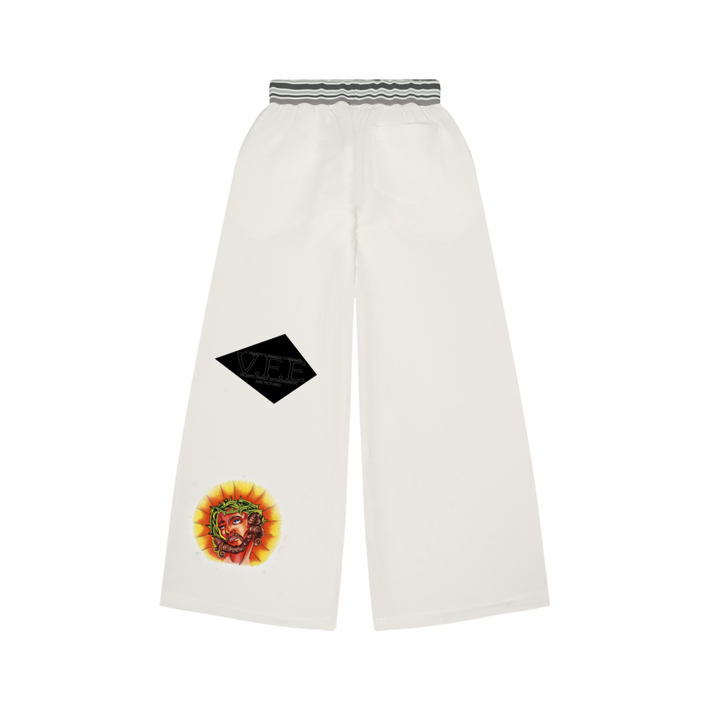 Striped Waist Wide Leg Pants