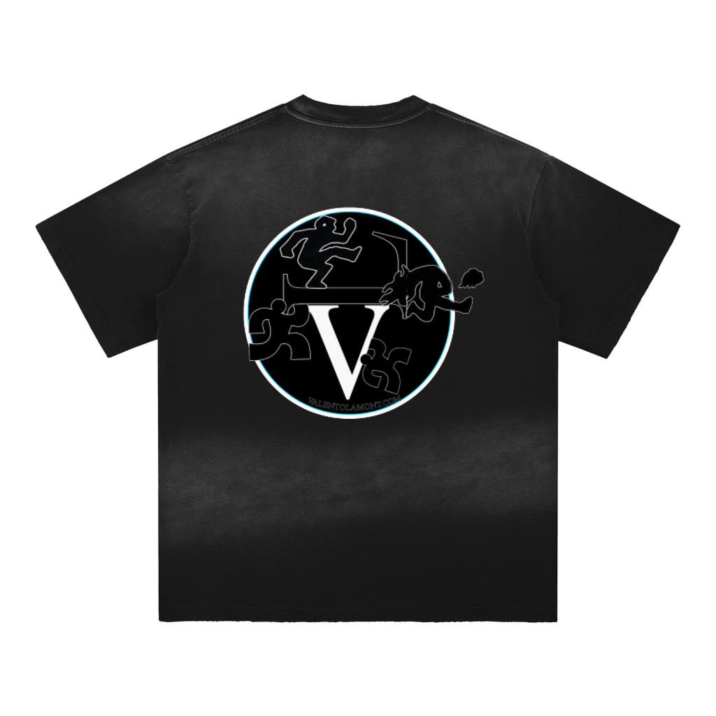 Sun Fade Hand-Frayed Cotton T-Shirt