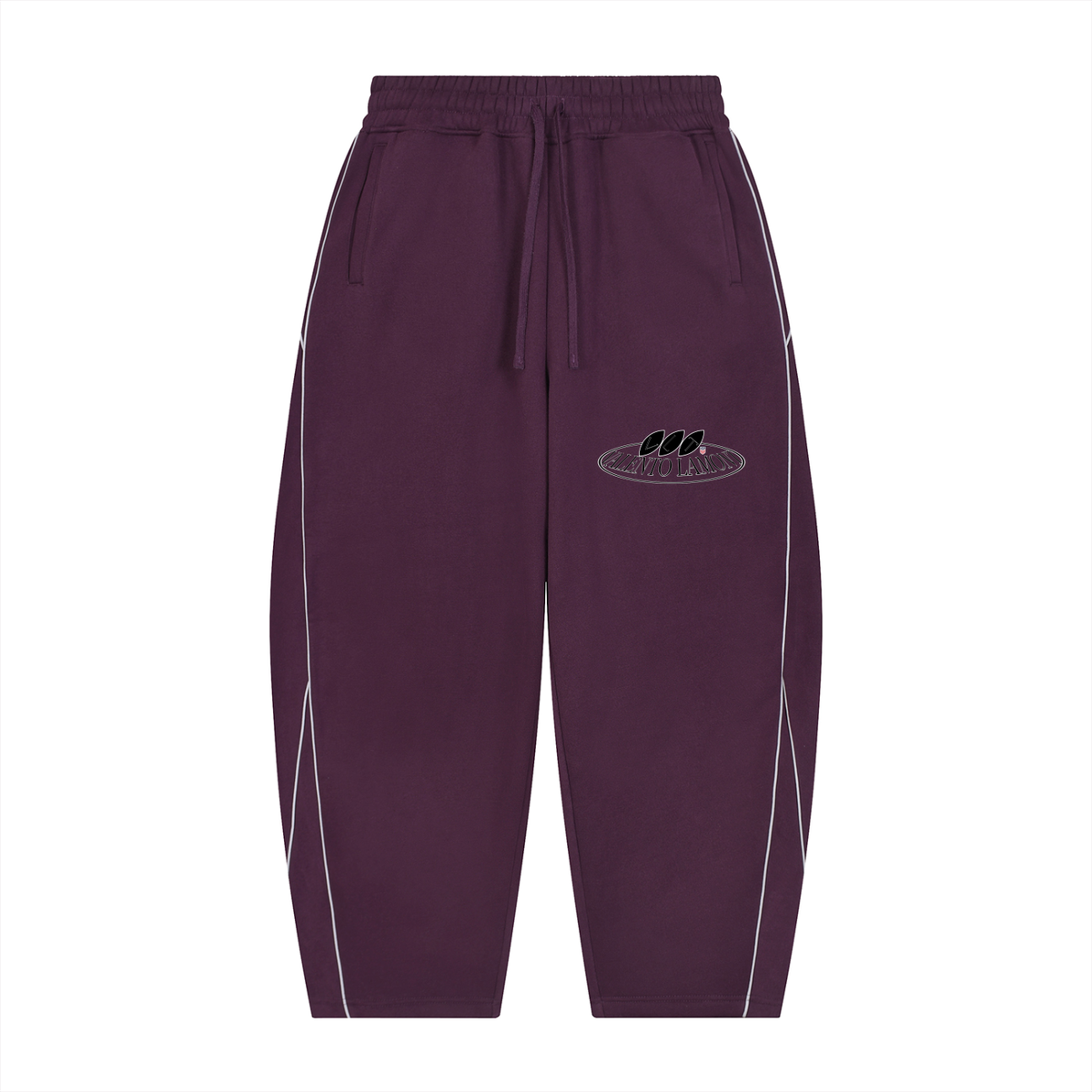 V Piping Fleece Barrel Leg Sweatpants