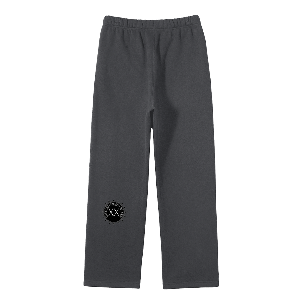 Unisex Solid Color Fleece Straight Leg Pants