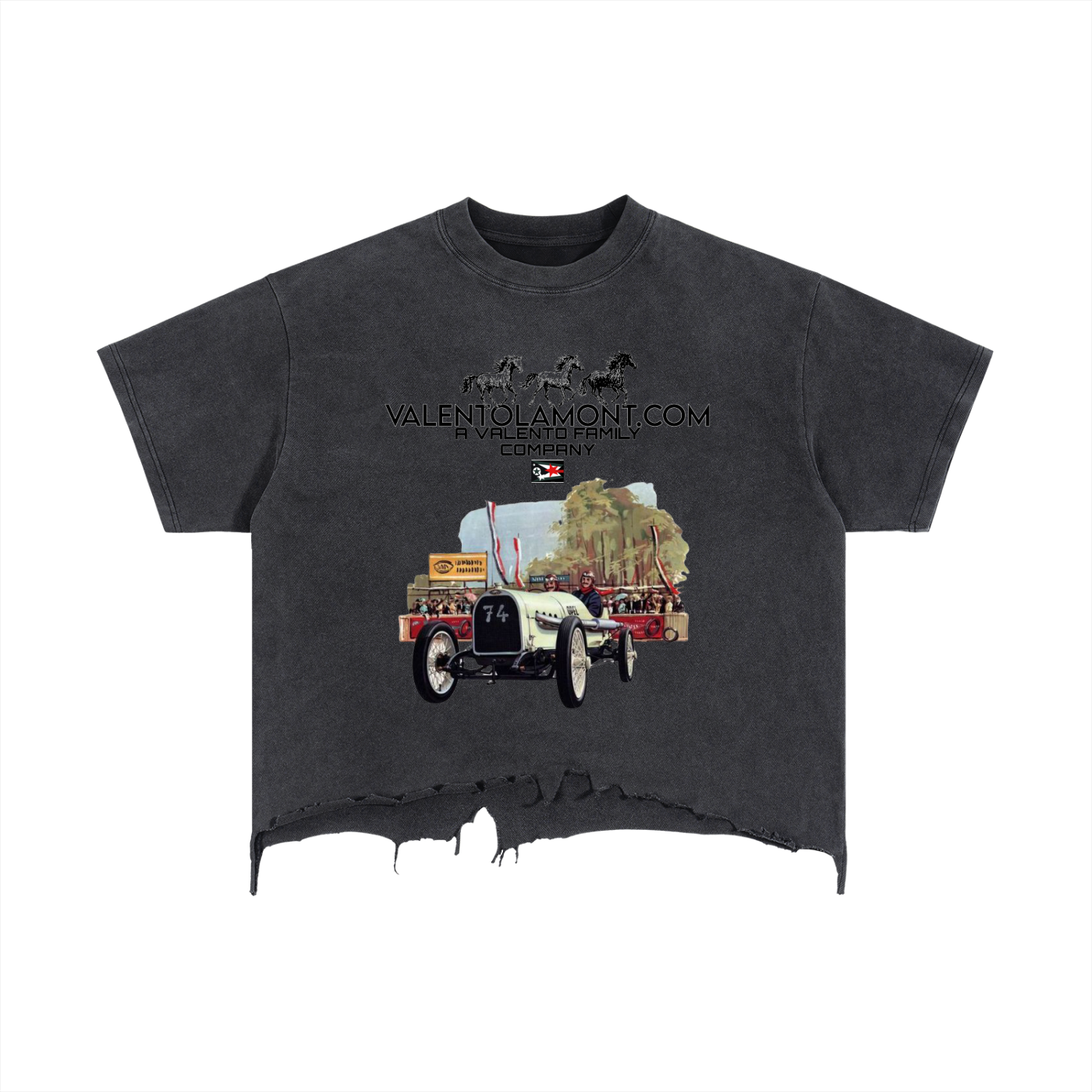 Vintage Wash Boxy Distressed Hem T-Shirt