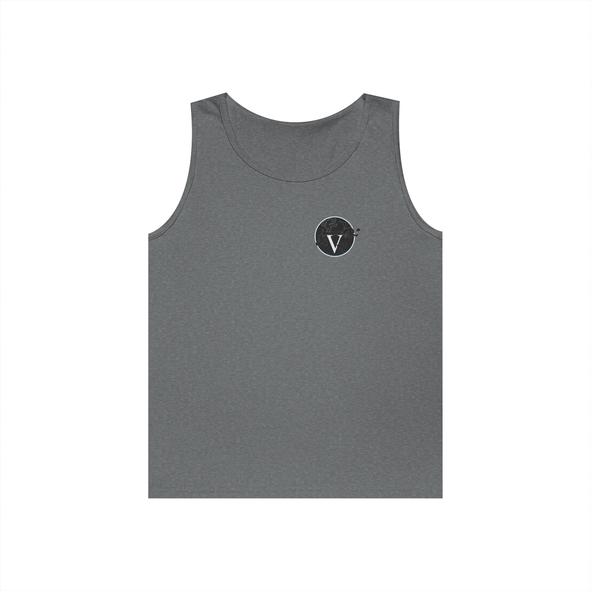 Unisex Heavy Cotton Tank Top with Minimalist Design, Casual Summer Wear, Everyday Essential, Gym Workout, Layering Piece