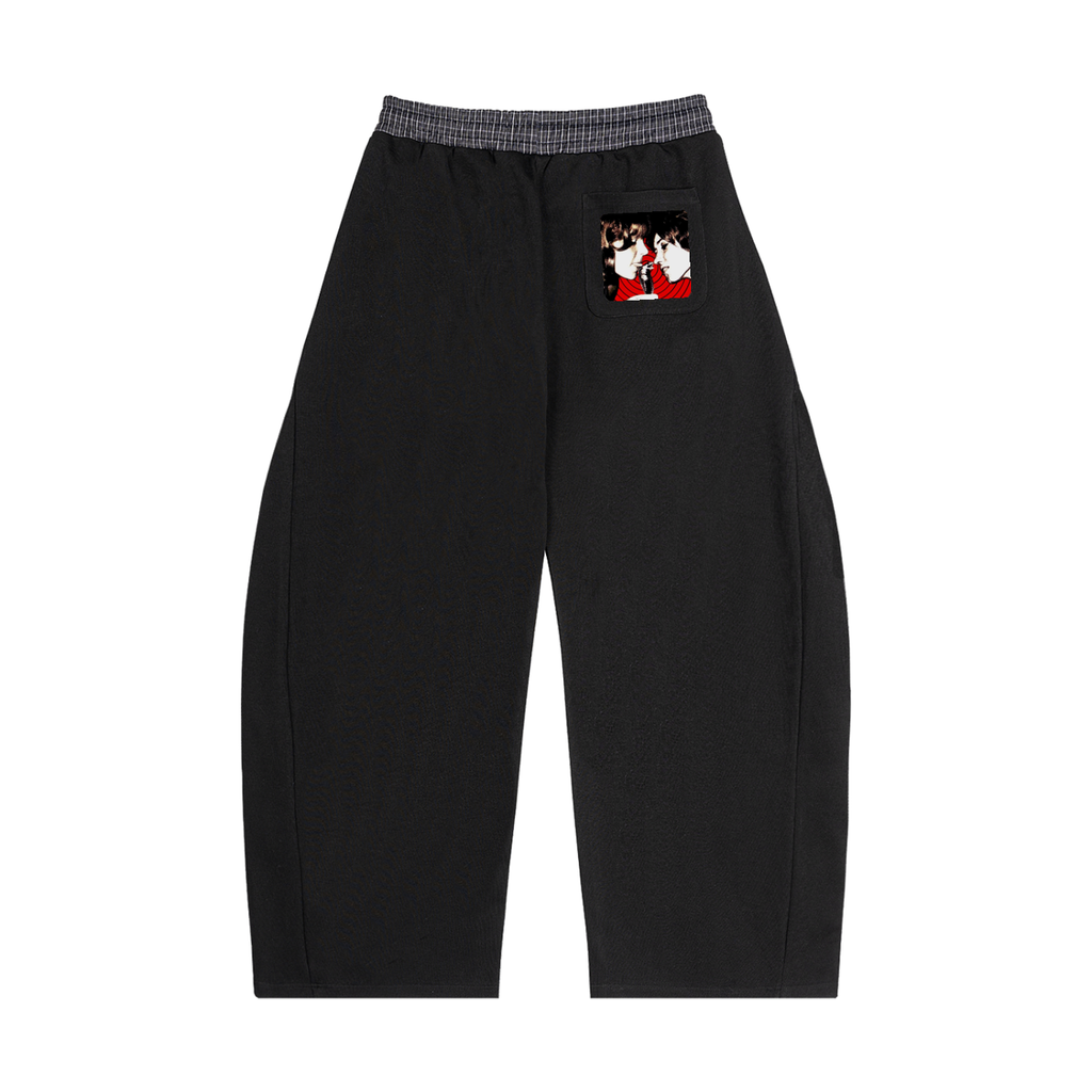 Plaid Waistband Barrel Sweatpants
