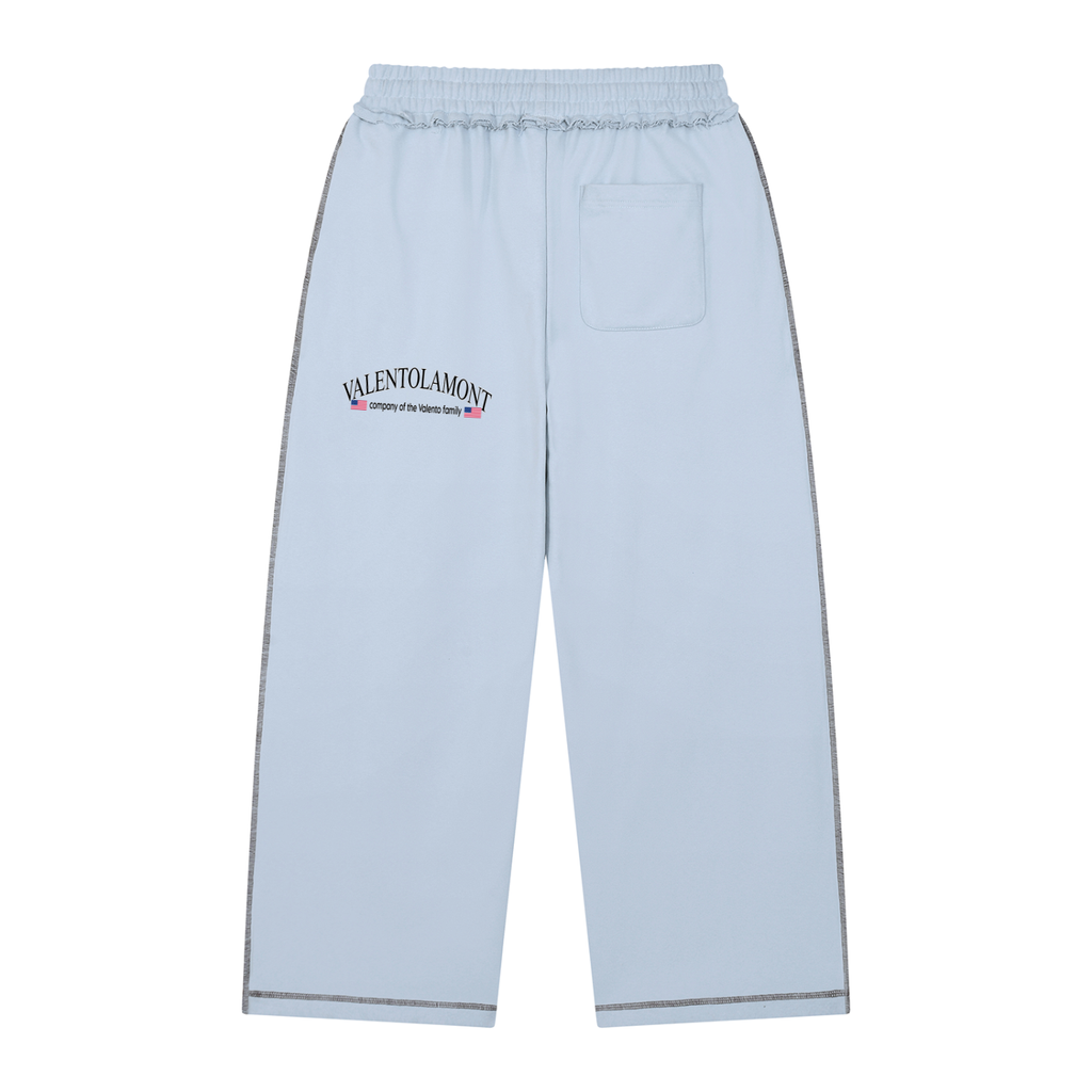 V Raw Edge Topstitch Sweatpants